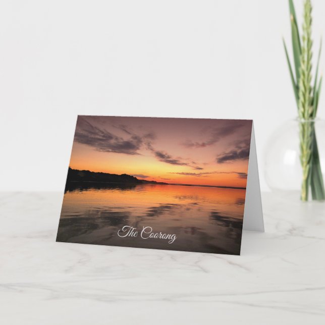 Cartão Coorong ao Anoitecer (Frente)