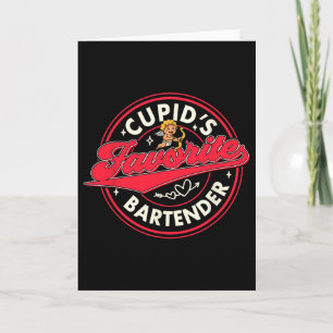 Cartão Copa do Bartender do Dia dos Namorados Cupido Bart