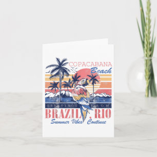 Cartão Copacabana Beach Saudações Brasil Rio Vibes
