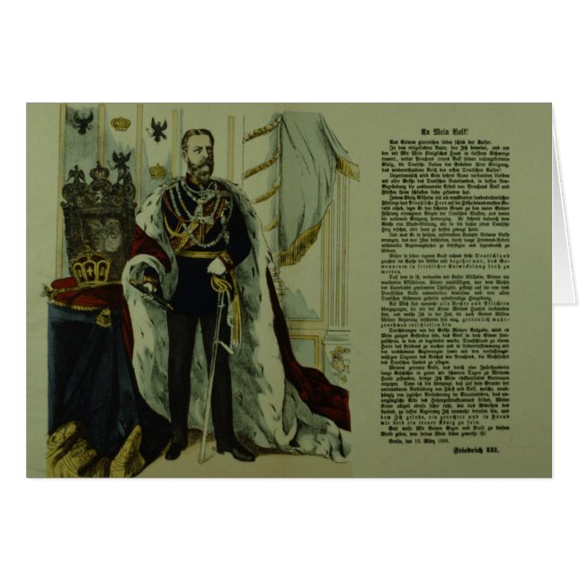 Cartão Cópia de uma declaração de Frederick III (Frente Horizontal)