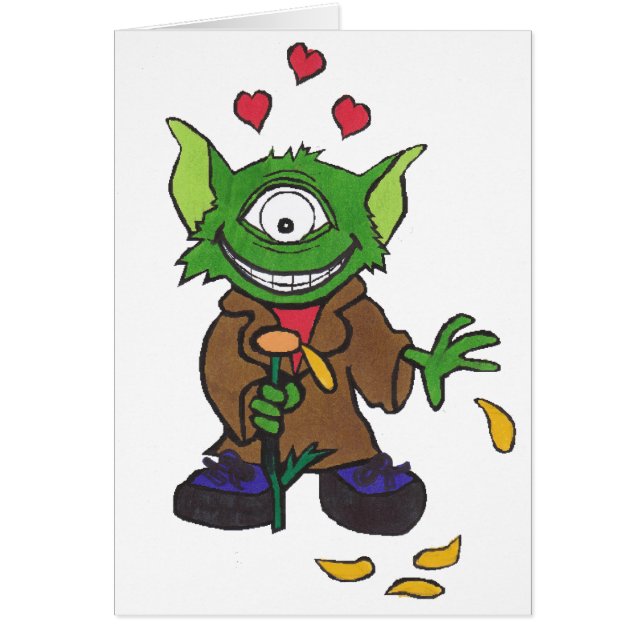 Cartão Cópia do monstro da flor (Frente)