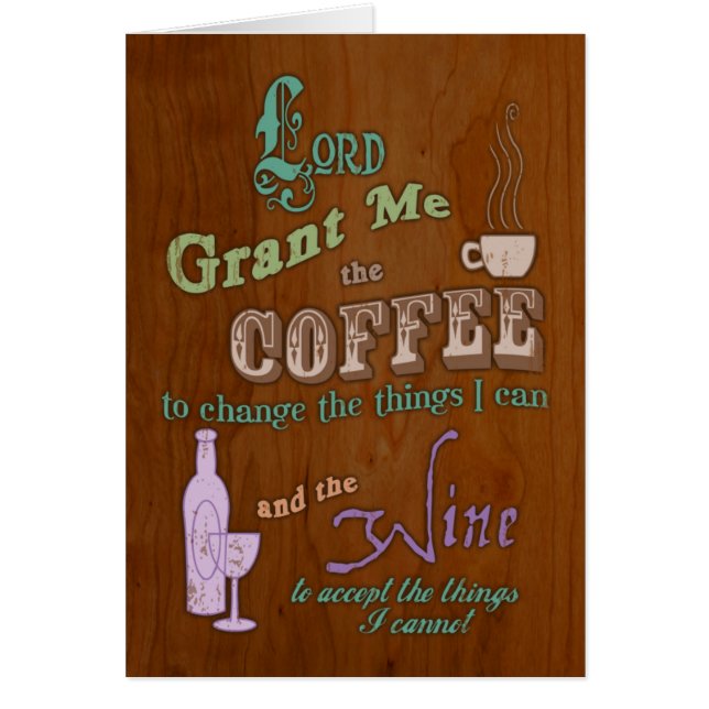 Cartão Copo da serenidade (Frente)