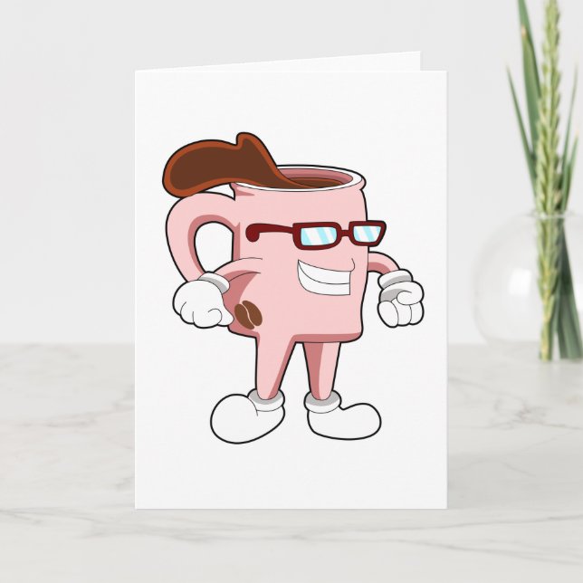 Cartão Copo de café com Café (Frente)