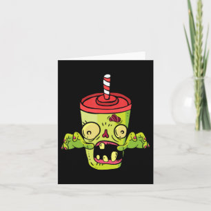 Cartão Copo de refrigerante zombie Monstro de Halloween T