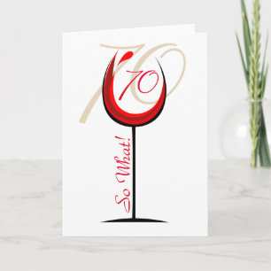 Cartão Copo de Vinho Tinto Engraçado Positivo Aniversário
