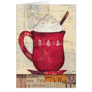 Cartão Copo vermelho do Natal