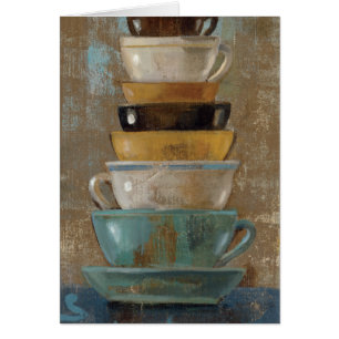 Cartão Copos de café antigos