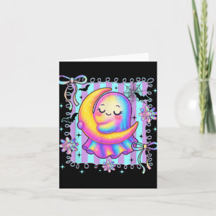 Cartão Coquete Colorida Elegante Laço Fantasma Garota Ass