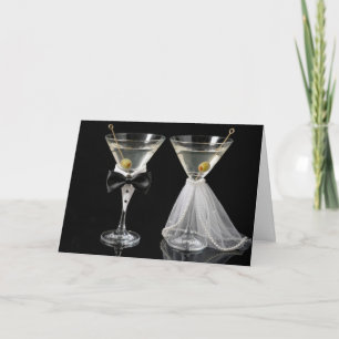 Cartão Coquetéis Martini de Noivado