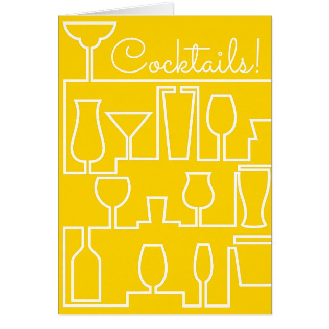 Cartão Coquetel amarelo (Frente)