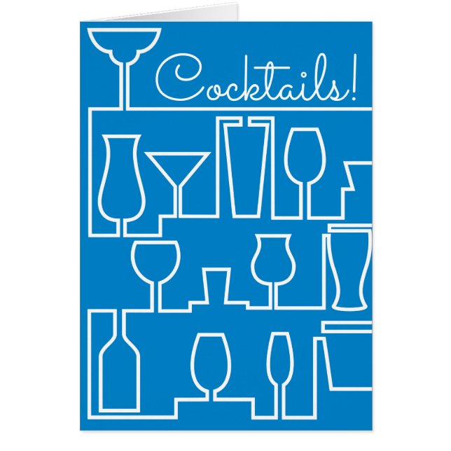 Cartão Coquetel azul (Frente)