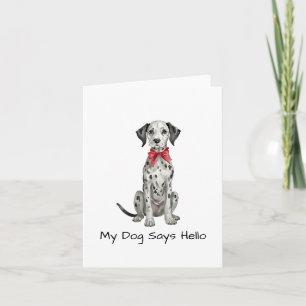 Cartão Coquette Dalmatian Puppy Watercolor