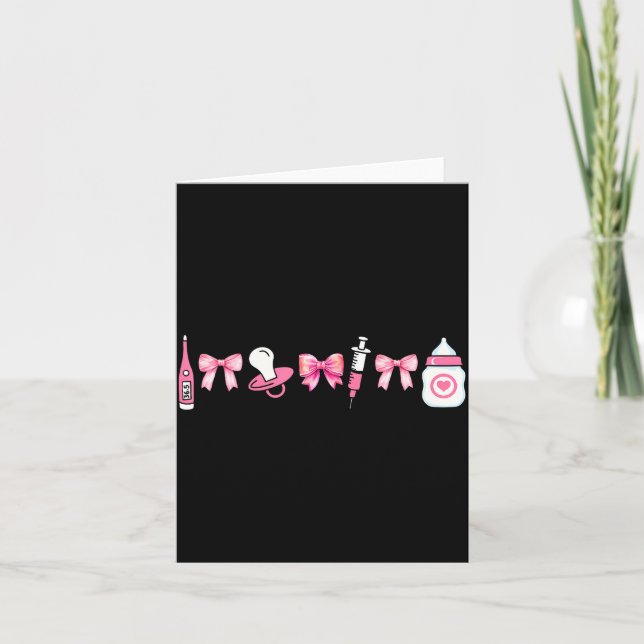 Cartão Coquette Mother Baby Mbu Nurse Stpartum Rn Christm (Frente)