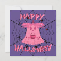 Coquette Rosa Fantasma Feliz Halloween Arte Digita