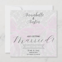 Cartão Coquette Rosa Transparente com Laços Chapad