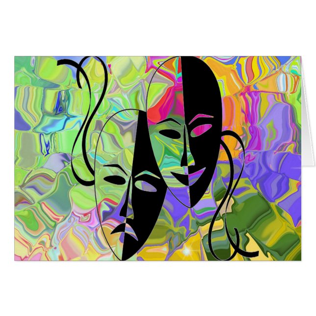 Cartão Cor Abstrato brilhante (Frente Horizontal)