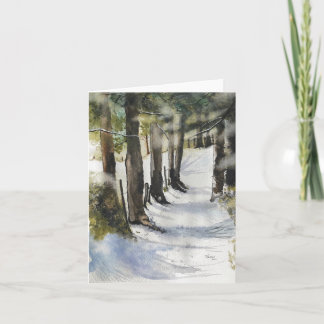 Cartão Cor da água da faixa de inverno