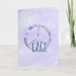 Cartão Cor d'água do Sinal de Paz Roxo - Cotação Inspirac