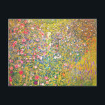 Cartão cor-de-rosa das flores de Gustavo Klimt<br><div class="desc">Cartão cor-de-rosa das flores de Gustavo Klimt. Óleo em canvas desde 1900. Uma das pinturas de paisagem as mais bonitas de Klimt, jardim cor-de-rosa ou paisagem hortícola italiana caracteriza um jardim alastrando na flor na mistura original de Klimt do impressionista, do expressionista e dos maneirismos do nouveau da arte. O...</div>