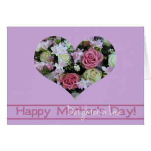 Cartão   cor-de-rosa do dia das mães feliz da no