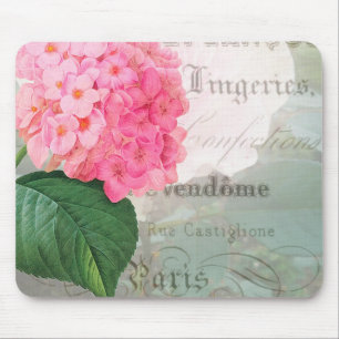 Cartão cor-de-rosa Mousepad do vintage do