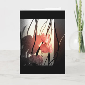 cartão cor-de-rosa para flores