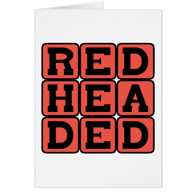 Cartão Cor do cabelo ruivo (Frente)