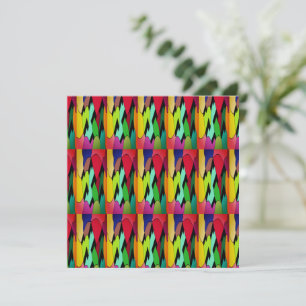 Cartão Cor preta com design de arte no meio