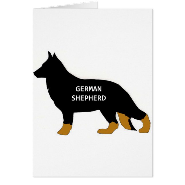 Cartão cor silo bi do nome do german shepherd (Frente)