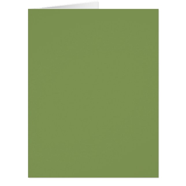 Cartão Cor Sólida de Fundo Verde do Moss Personalize isso (Frente)