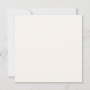 Cartão Cor Sólida Floral Creme Branco