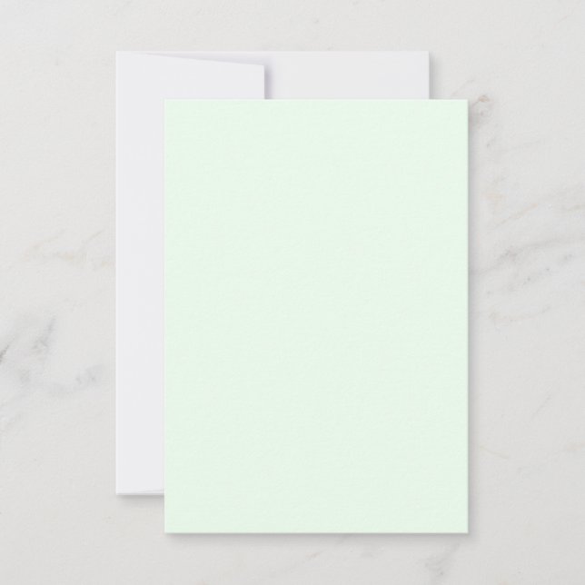 Cartão Cor Sólida Pálida Pálida Pálida Verde Turquesa (Frente)