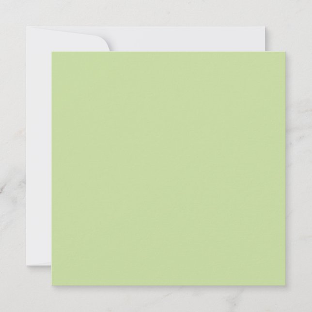 Cartão Cor Sólida Verde Maçã Pastel (Frente)