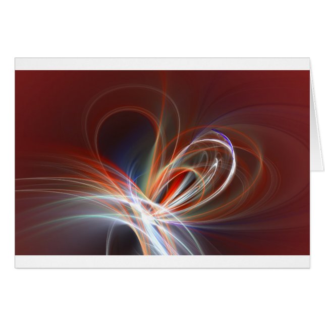 Cartão coração a fogo (Frente Horizontal)