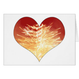 Cartão coração a fogo