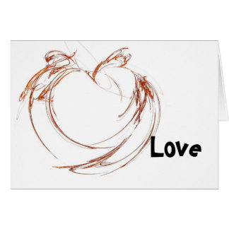 Cartão coração, amor