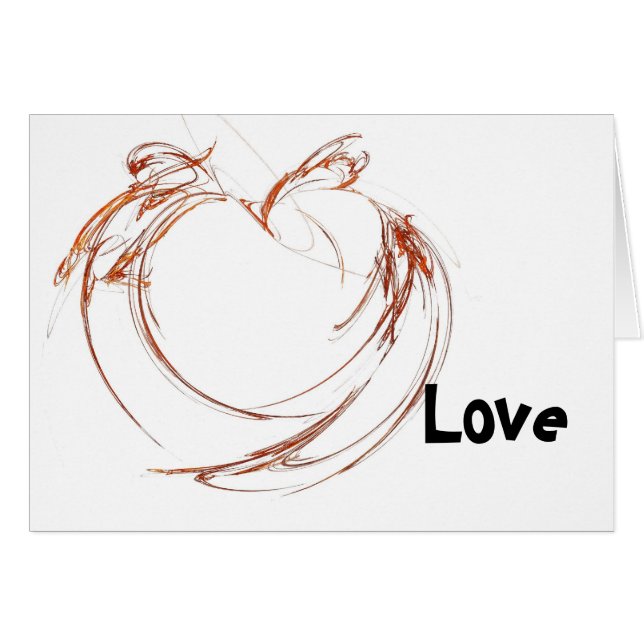 Cartão coração, amor (Frente Horizontal)