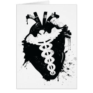 Cartão coração anatômico caducius