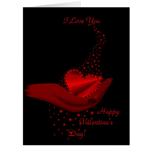 Cartão Coração Arco-Íris com Estrelas (Frente)