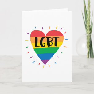 Cartão Coração Arco-Íris LGBT