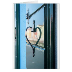 Cartão Coração azul