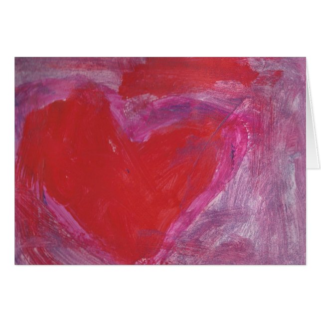 Cartão Coração bonito (Frente Horizontal)