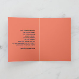 Cartão "Coração branco a preto do sol" e dúvida