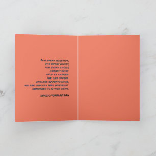 Cartão "Coração branco a preto do sol" e dúvida