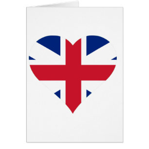 Cartão Coração britânico da bandeira