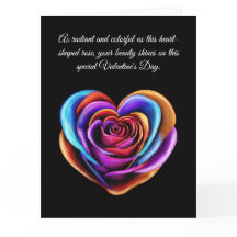 Coração Colorido em Forma de Rosa- Dia dos Namorad