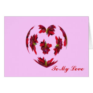 Cartão Coração da dália