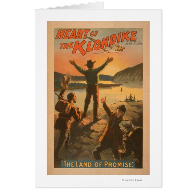 Cartão Coração da Extração "Terra da Promessa" de Klondik (Frente)
