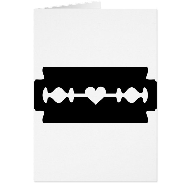 Cartão coração da lâmina de lâmina do amor (Frente)