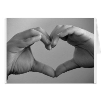 Cartão Coração da Mão
